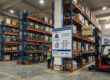 Heavy-duty warehouse racks in Rajkot manufacturing unit storing textile rolls with 4000kg capacity cantilever arms and reinforced steel construction